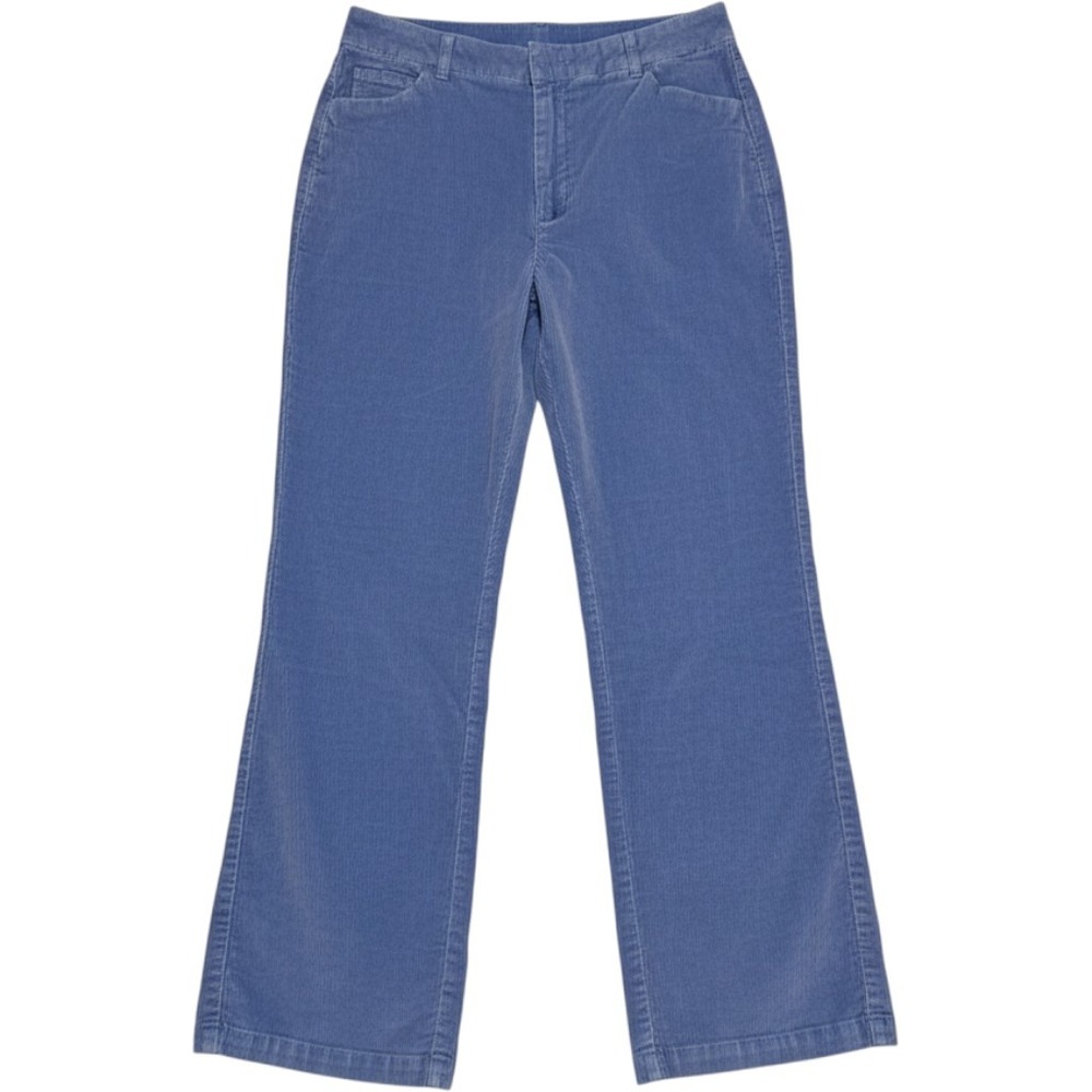 Talbots Women's Periwinkle Blue Corduroy Straight Leg Stretch Pants Size 10